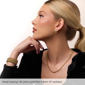 14K Yellow Gold-Filled 4.8mm Curb Chain Necklace – 20 Inches long